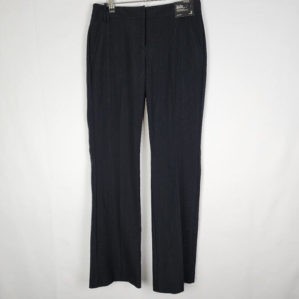 New York & Company 7th Avenue Bootcut Pinstripe Pants Black Women Size 0 Average